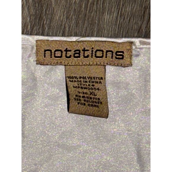Notations Womens Sleeveless Top XL 100% Polyester Blouse - Picture 2 of 4